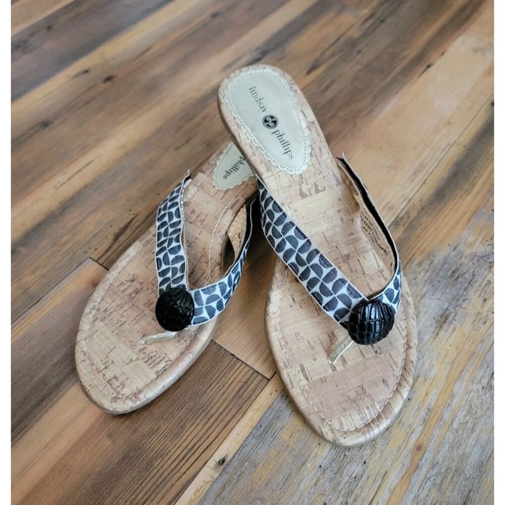 Lindsay Phillips Switch Flops Kitten Heel - Size 8